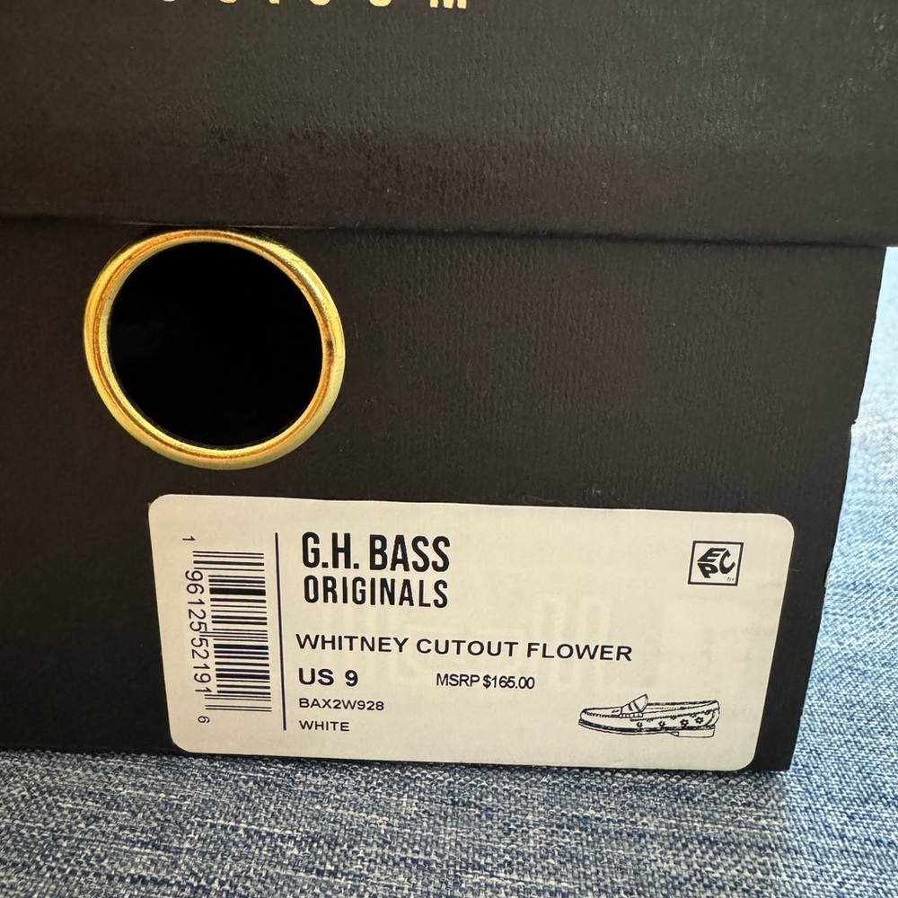 G.H. Bass & Co. White Floral Cutout Loafers - Picture 5 of 10